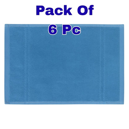 Blue Cotton Hand Towel 11×17 inch – Super Soft & Quick Dry (Pack of 6) Multi Colour - DK Store