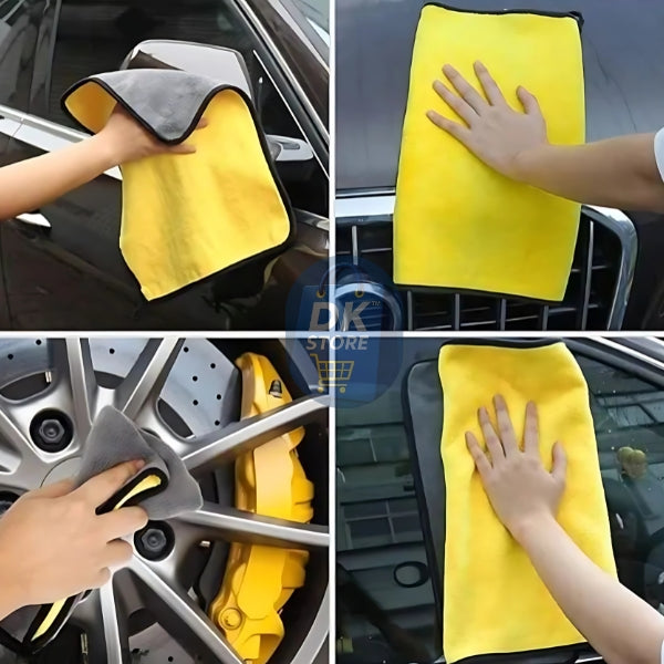 Premium Microfiber Cleaning Cloth – Dual-Sided, 30×40 cm, 500/600 GSM Multi Colour - DK Store