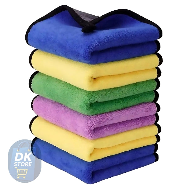 Premium Microfiber Cleaning Cloth – Dual-Sided, 30×40 cm, 500/600 GSM Multi Colour - DK Store