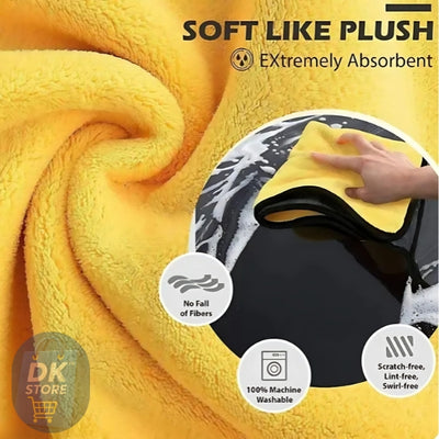 Premium Microfiber Cleaning Cloth – Dual-Sided, 30×40 cm, 500/600 GSM Multi Colour - DK Store