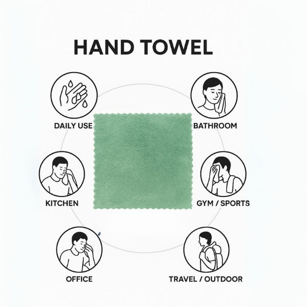 Premium Soft Microfiber Handkerchief – Quick Dry & Super Absorbent Rumal (24×24 cm, Multi-Color) (Pack Of 6) - DK Store