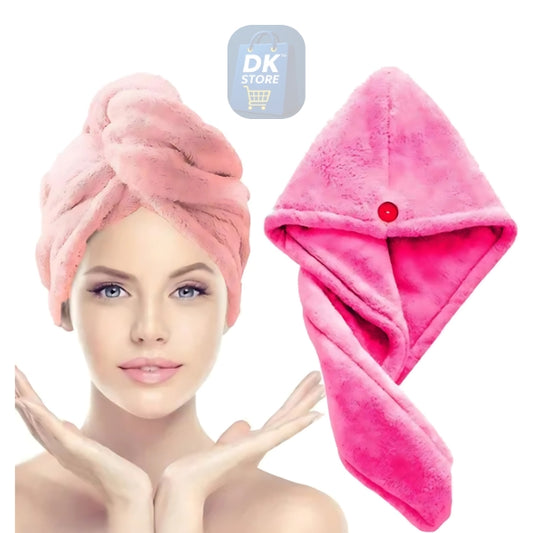 Midastra Microfiber Hair Towel Wrap – Quick Dry & Anti-Frizz Turban (65×25 cm, Multi-Color) - DK Store