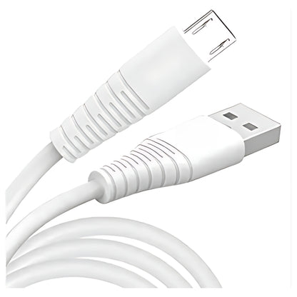 25W Fast Charging USB V8 Cable - 3.6A Data Transfer 1M White
