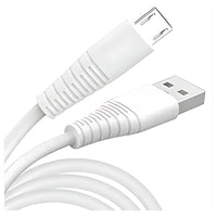 25W Fast Charging USB V8 Cable - 3.6A Data Transfer 1M White