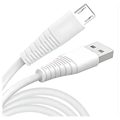 25W Fast Charging USB V8 Cable - 3.6A Data Transfer 1M White