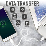25W Fast Charging USB V8 Cable - 3.6A Data Transfer 1M White