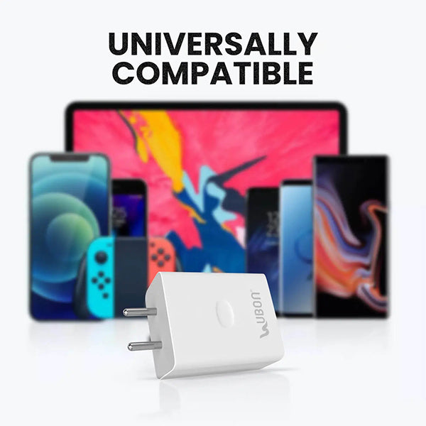 UBON MaxPro CH-163 47W Fast Mobile Charger Type-C Cable Wall Adapter