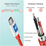 65W Rocket Type-C Cable WR-501 Fast Charging 1 Meter Red USB-C Data
