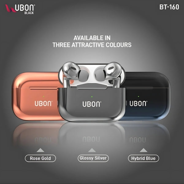 UBON BT-160 Wireless Bluetooth Earbuds Bass Touch Control Type-C Charging (Multi Colour)