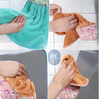 Microfiber Hanging Kitchen Towel with Loop – 38×28 cm (Multi-Color) - DK Store