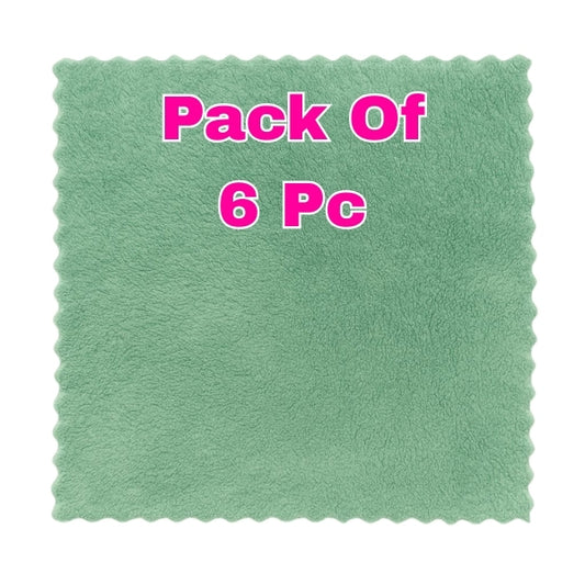 Premium Soft Microfiber Handkerchief – Quick Dry & Super Absorbent Rumal (24×24 cm, Multi-Color) (Pack Of 6) - DK Store
