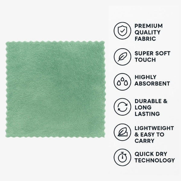 Premium Soft Microfiber Handkerchief – Quick Dry & Super Absorbent Rumal (24×24 cm, Multi-Color) (Pack Of 6) - DK Store